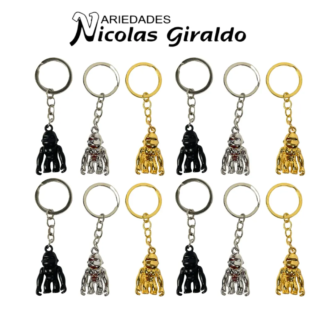 Llavero metal gorila paquete x12