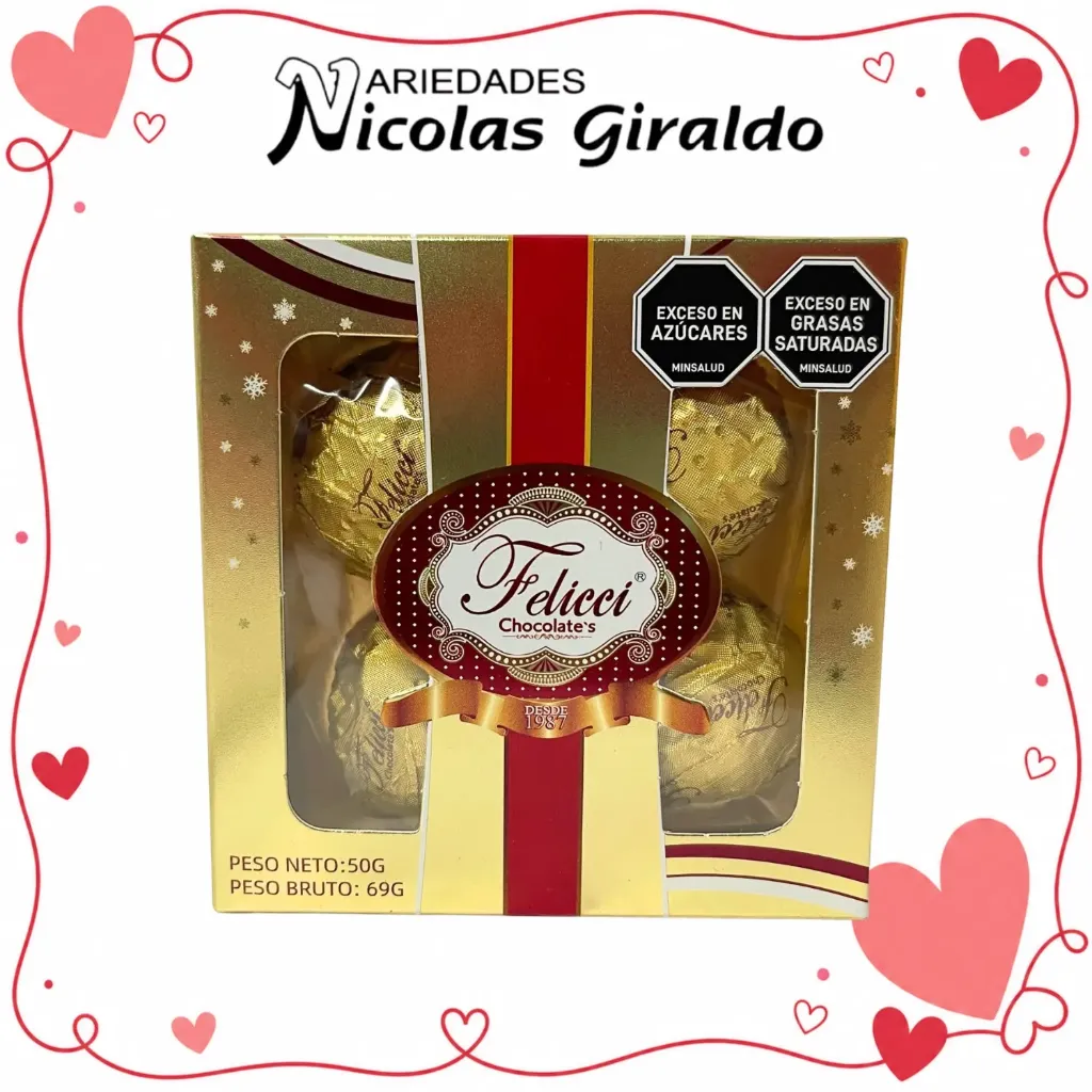 [PB04-BK4-1] Chocolate feliccie cuadrado X4