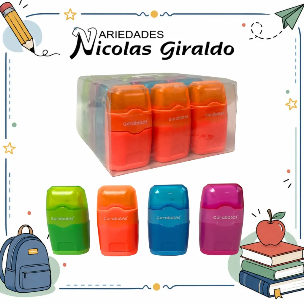 [FL-290] Sacapuntas con borrador caja x12
