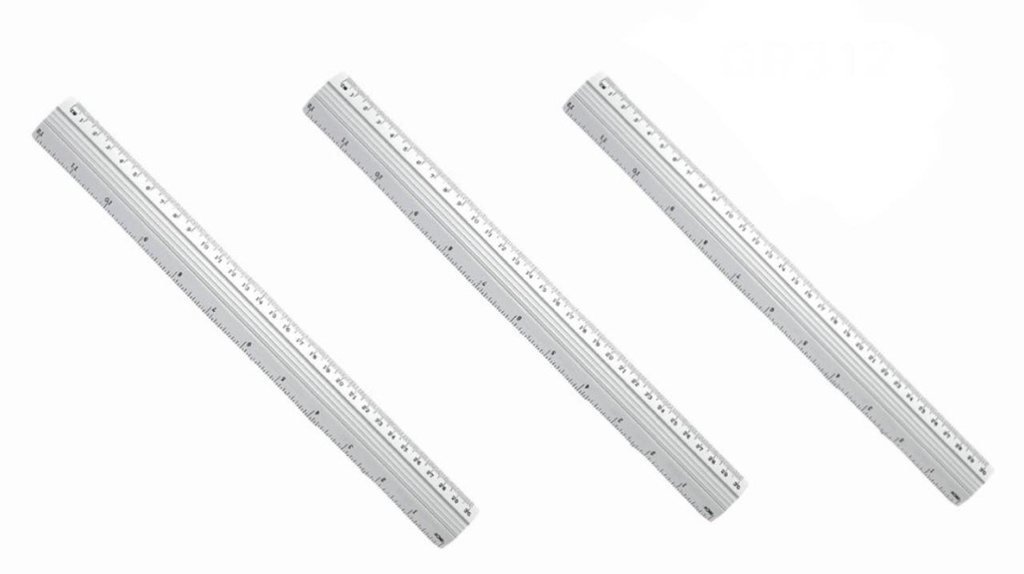Regla metal larga 30 cm