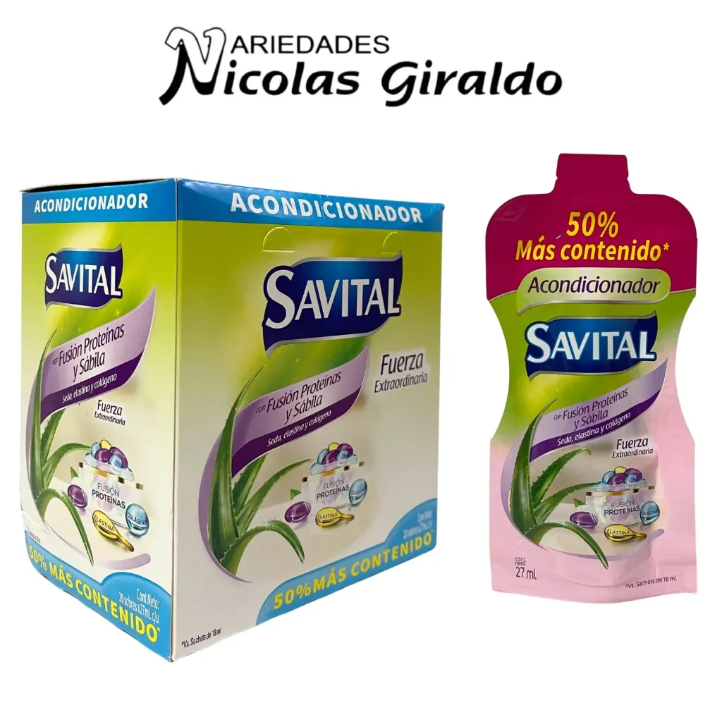 [64860774] Acondicionador savital fusion proteina sobre 27ml caja x20