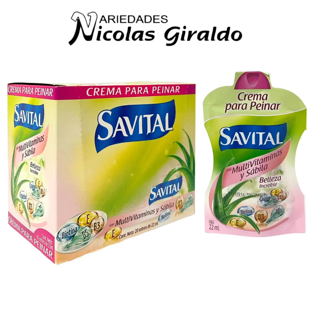 [68915603] Crema peinar savital multivitamina sobre 22ml caja x20