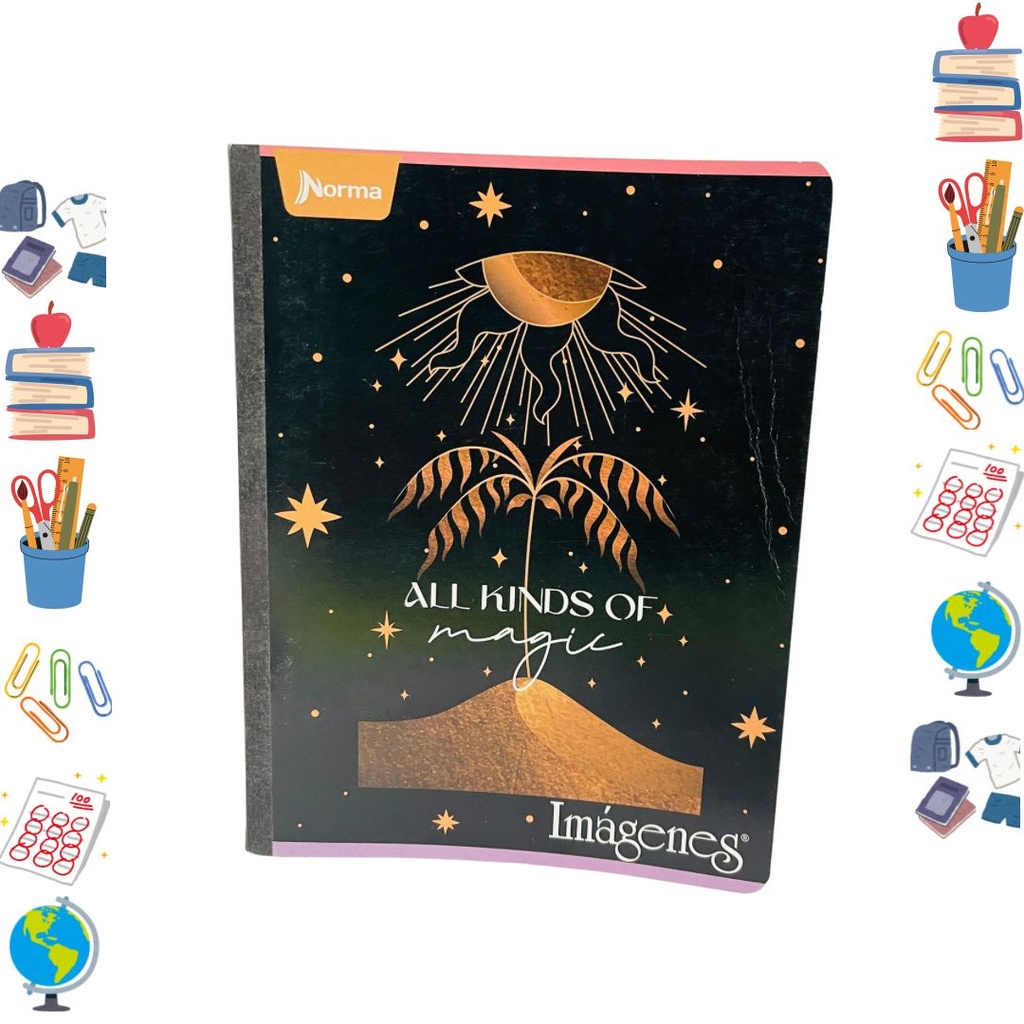 [551318] Cuaderno norma cosido economico 100H cuadro femenino