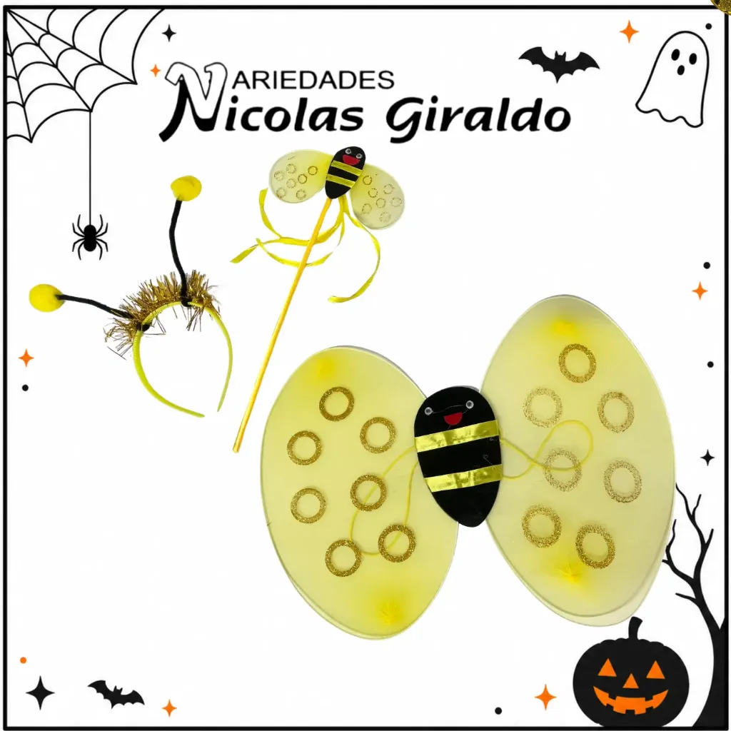 Alas abeja escarchada 3 pcs halloween