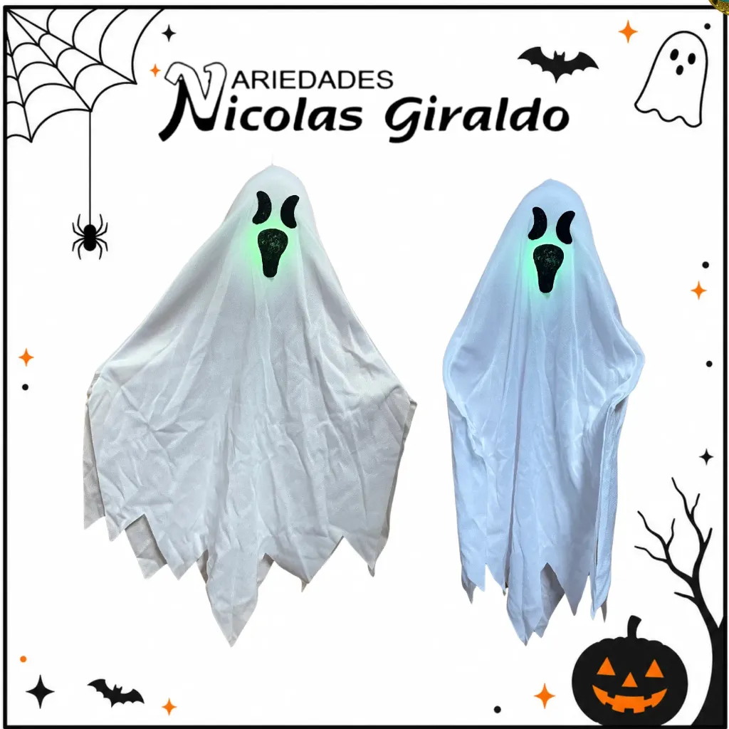 [AS-H2102] Adorno colgante luz fantasma halloween