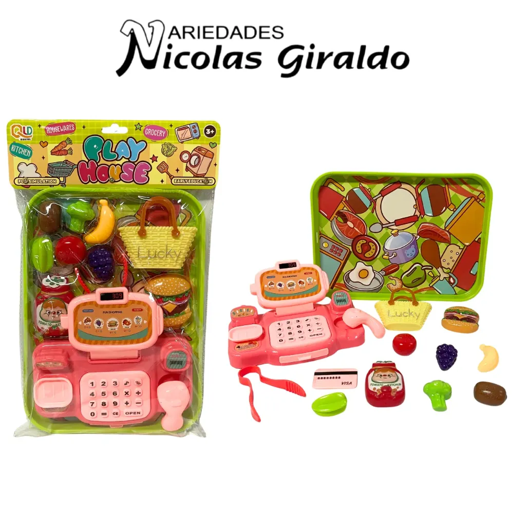 [MG50328] Set de mercado con caja registradora en bandeja