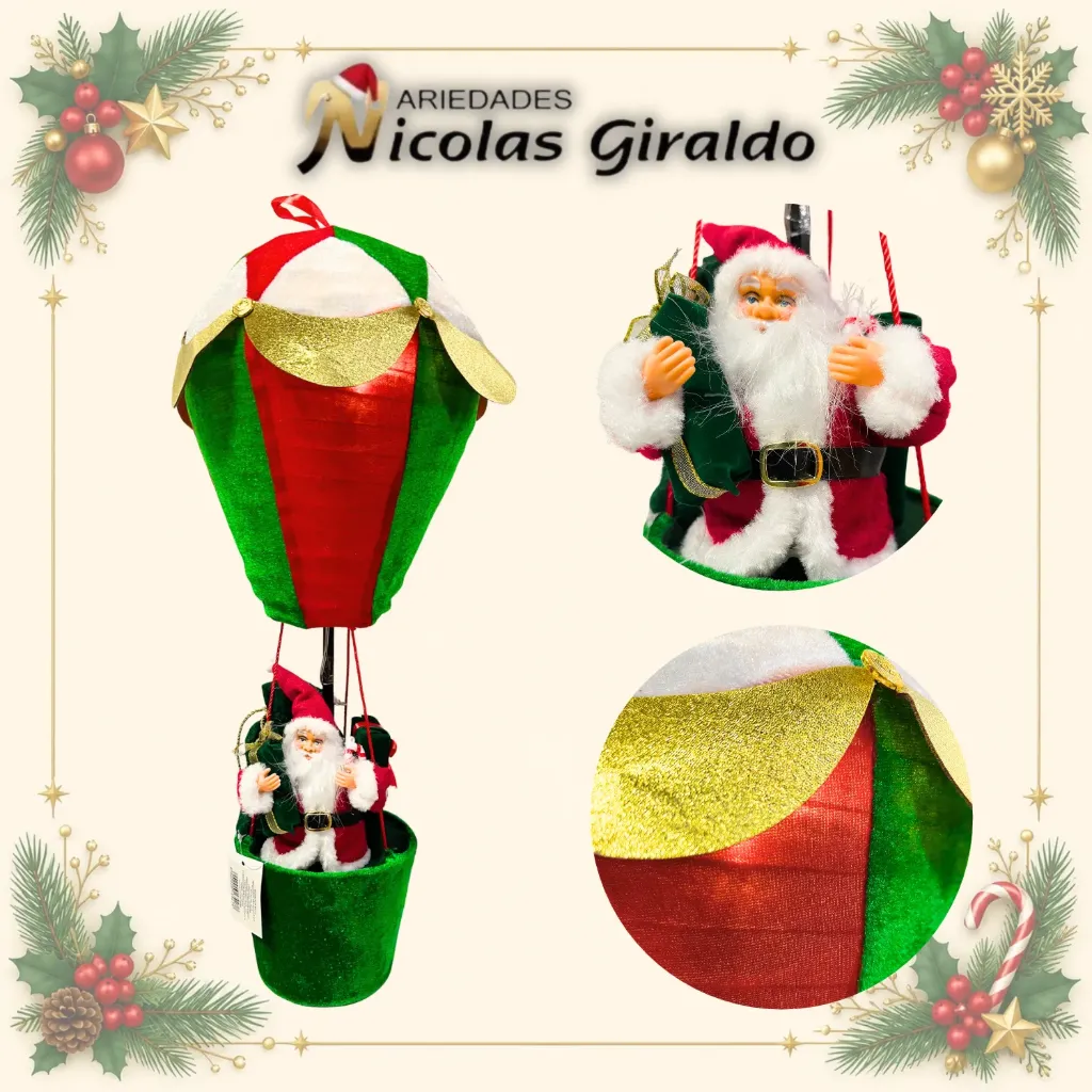 PAPA NOEL GLOBO LUZ