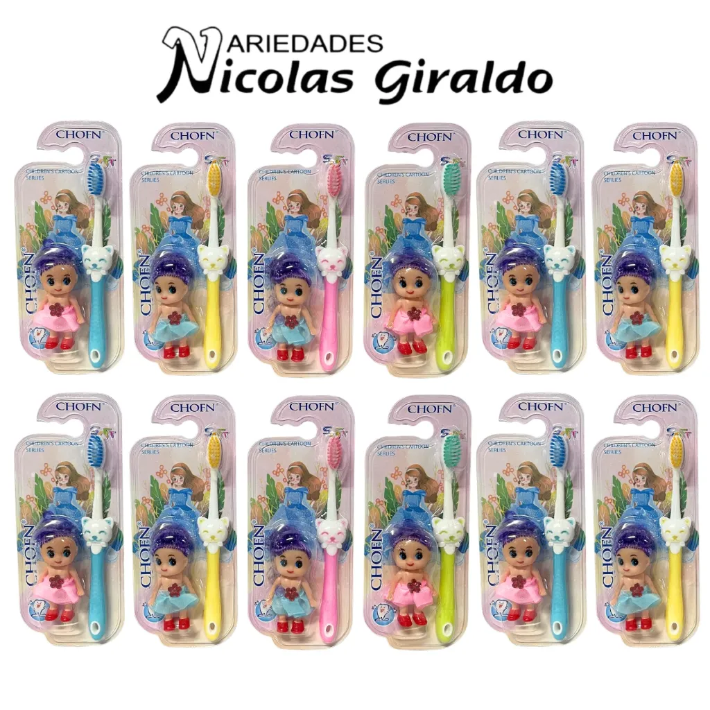 [GOHOME-168] Cepillo dental infantil con juguete sorpresa caja x12 (No:675)