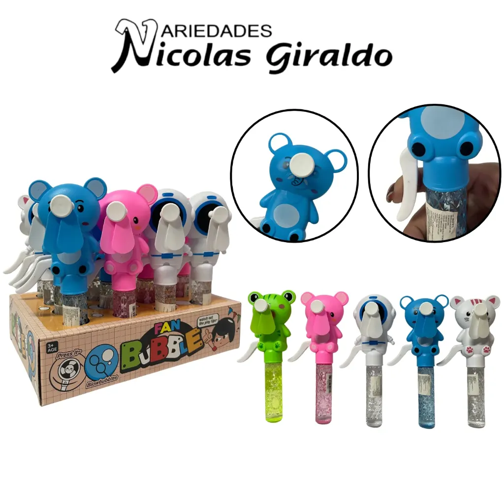 Burbujero ventilador animales surtido
