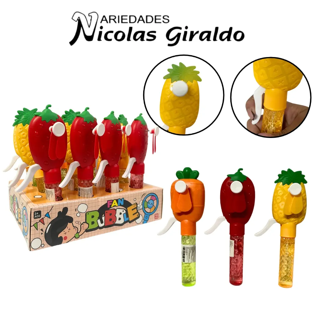 Burbujero ventilador frutas surtido