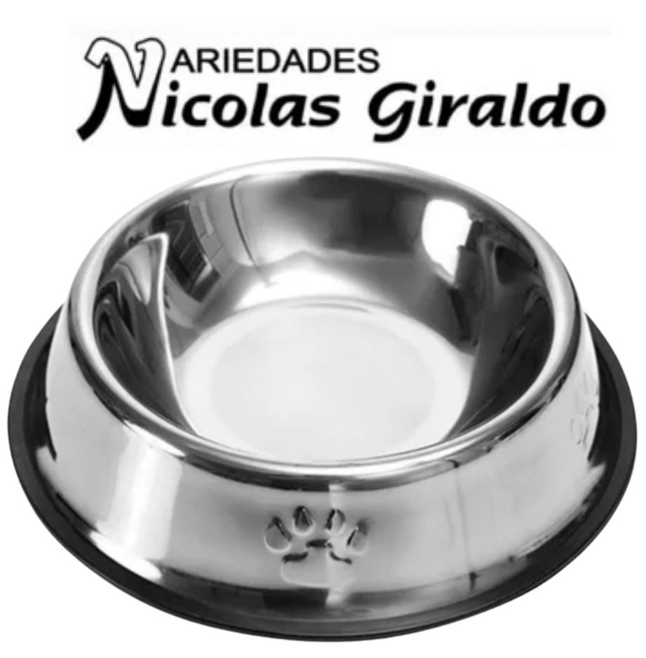 Comedero para mascota metalica x1 extra grande 26CM