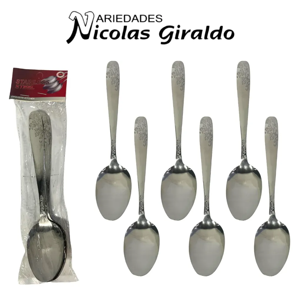 [CUC-34] Cuchara metal fina paquete x6
