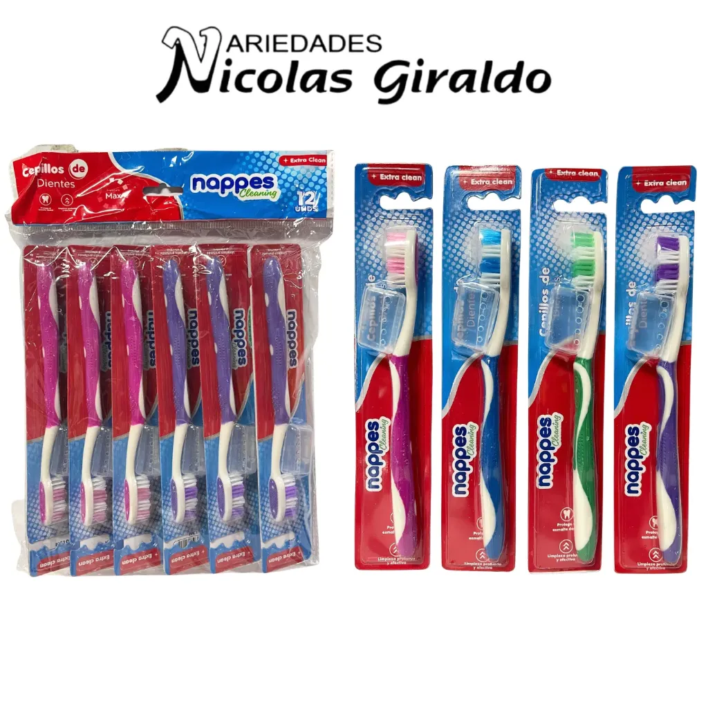 [NC101] Cepillo dental adulto nappes con protector x12