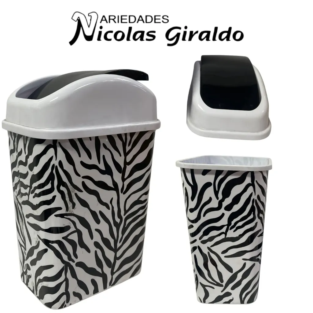 Papelera importada con tapa