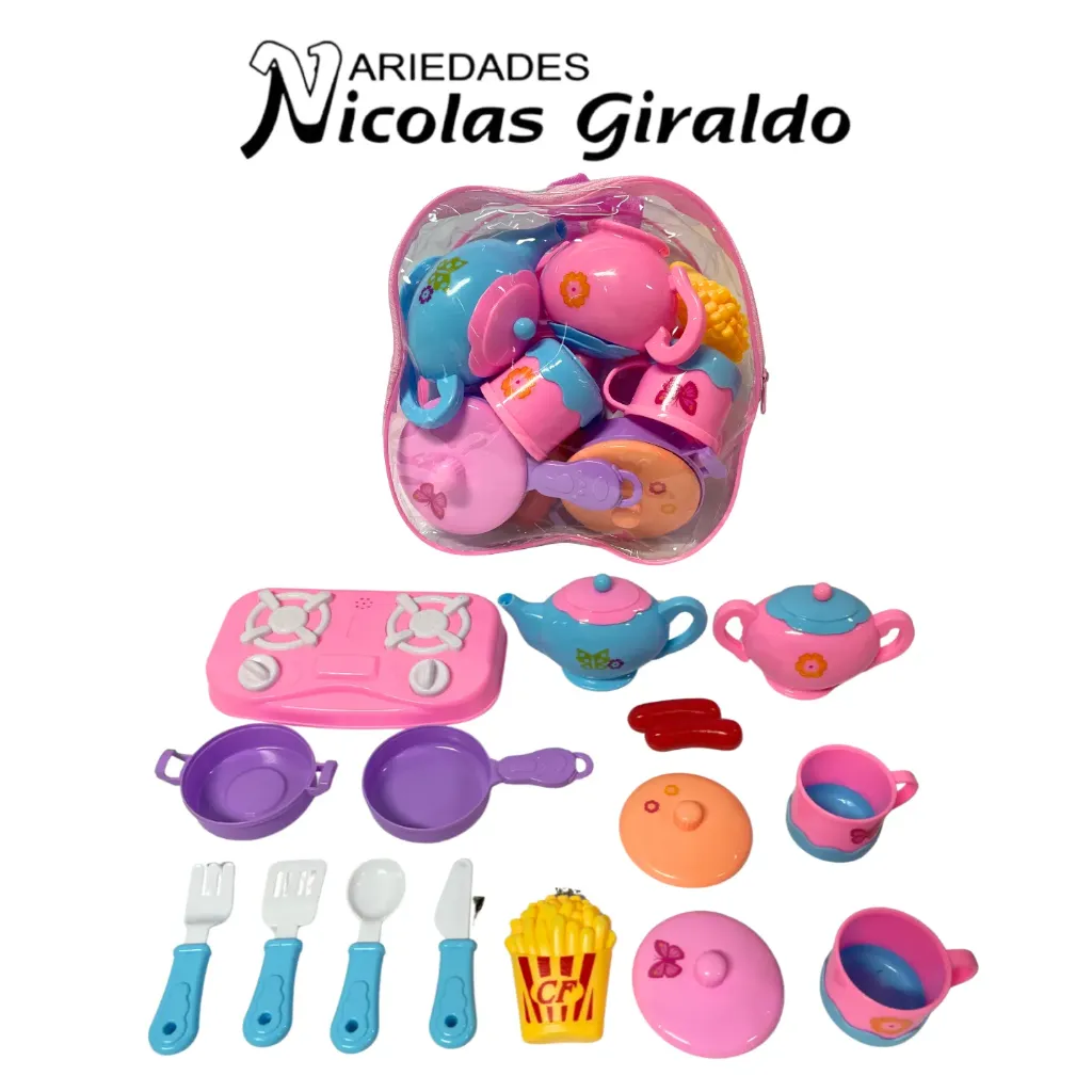 [MG41131] Vajilla infantil con estufa grande en morral