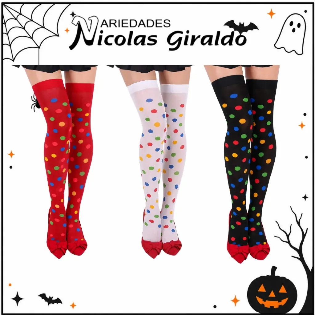 Media con puntos adulto halloween