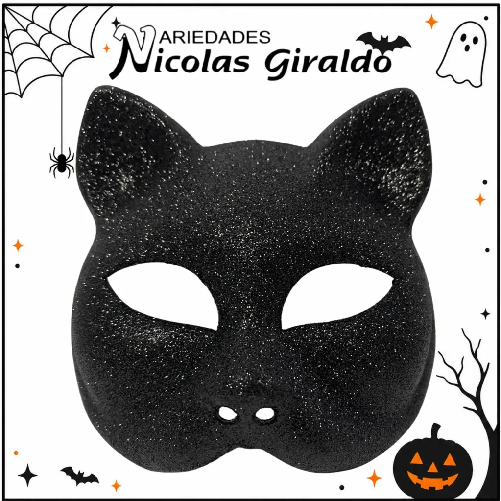 Mascara gato escarchada adulto halloween
