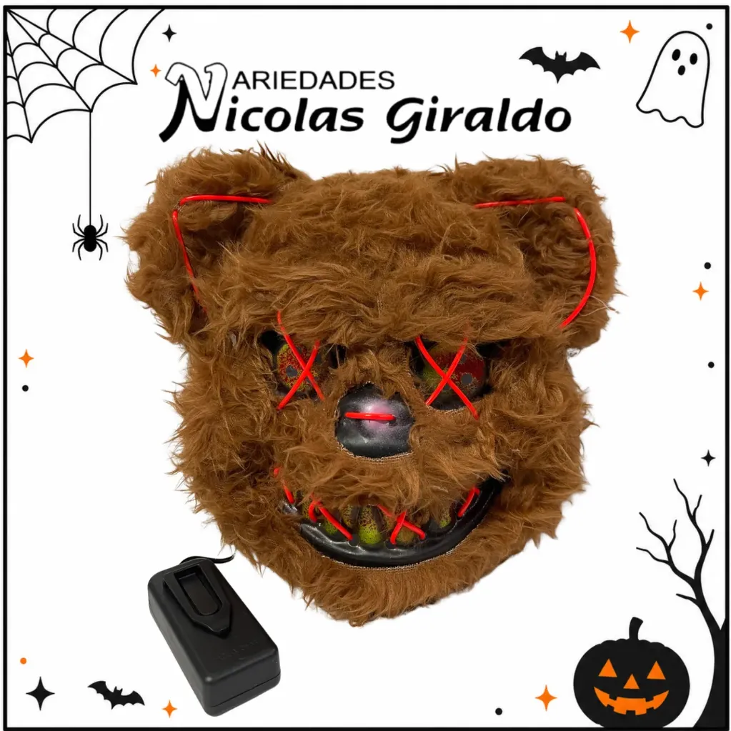 Mascara oso con luz halloween