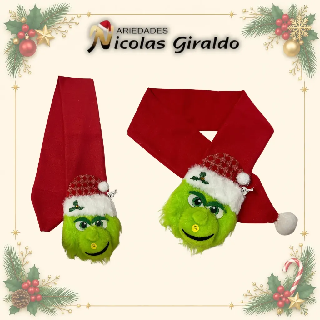 [ACCS-004] BUFANDA NAVIDEÑA CON LUZ DEL GRINCH