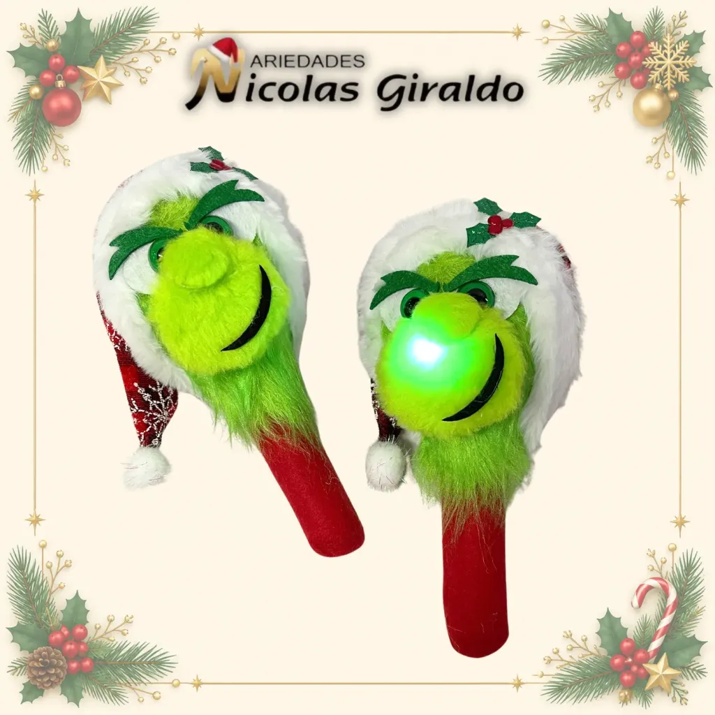 [MRCA-003] MARACA PELUCHE GRANDE DEL GRINCH