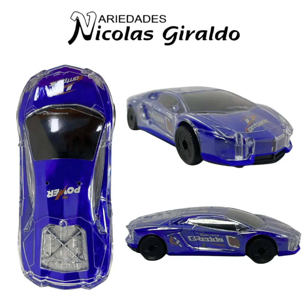 Carro carrera pila con luz