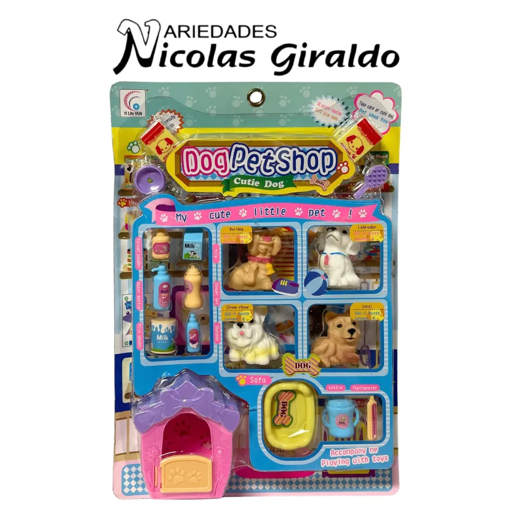 [MG51074] Set mascotas con accesorios carton grande