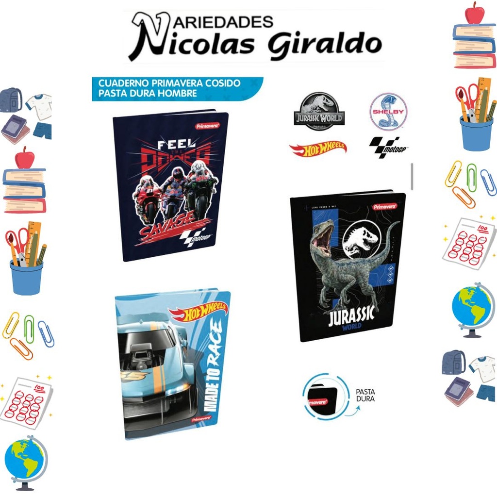 [P1490] Cuaderno cosido primavera pasta dura 100H cuadro machine