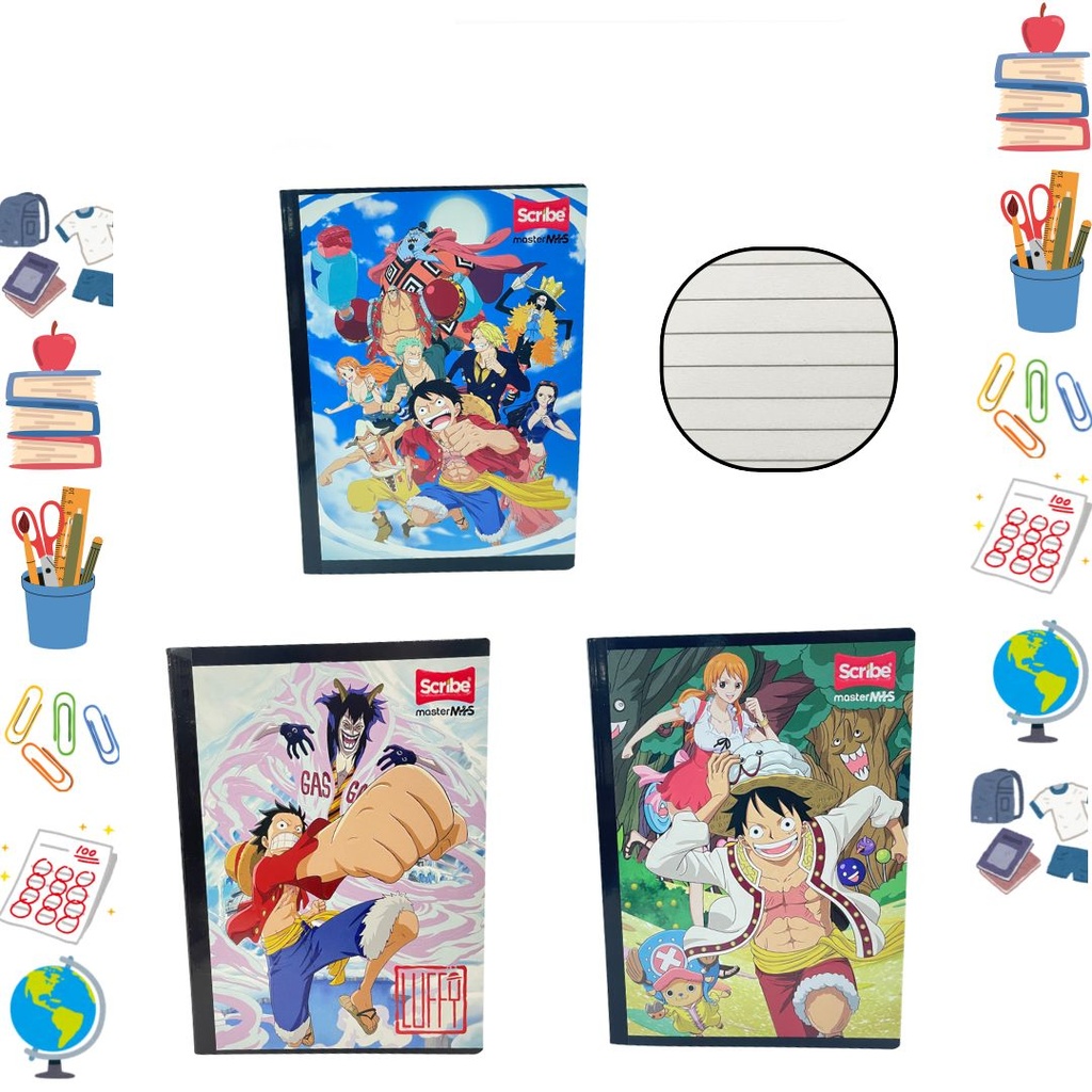 Cuaderno cosido scribe licencia 100H rayas onepiece