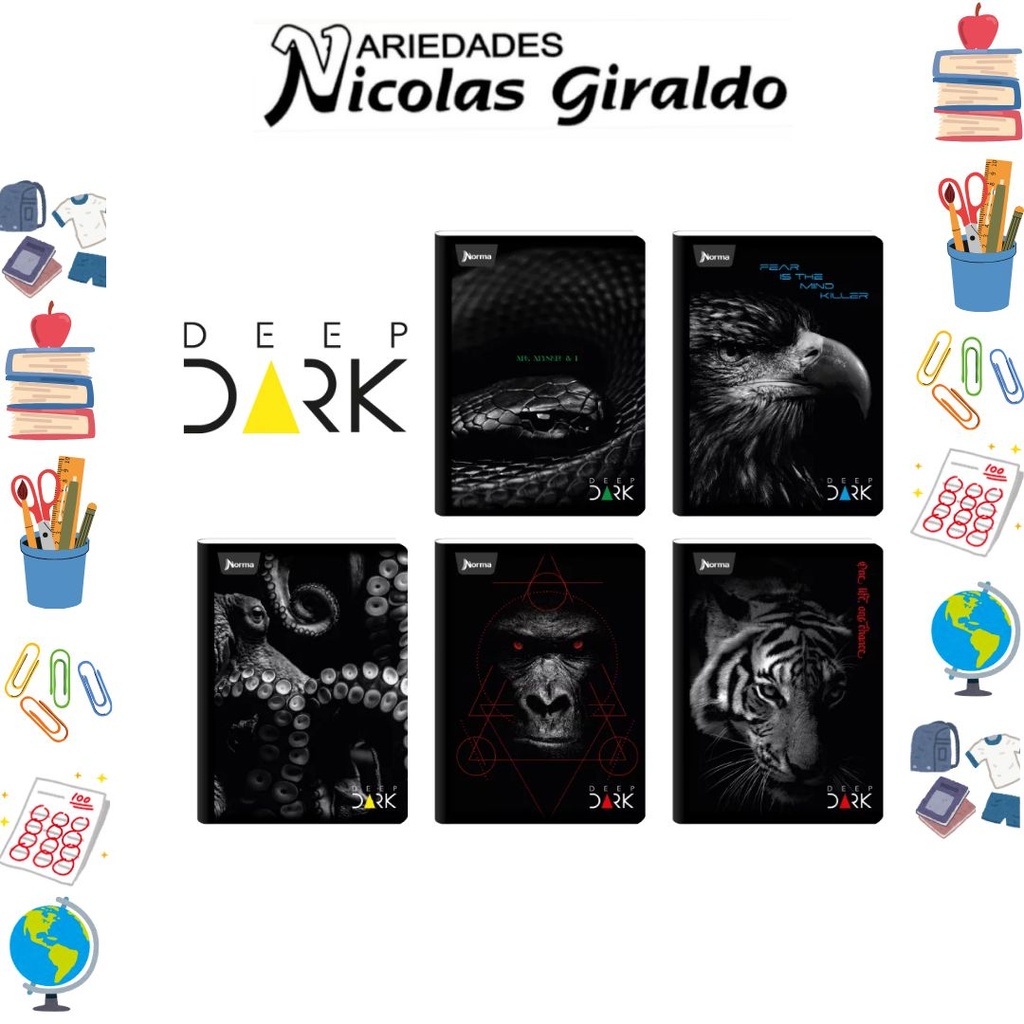 [563867] Cuaderno norma gama media dark 100H cuadro