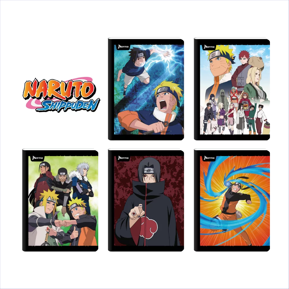 Cuaderno norma gama media naruto 100H cuado