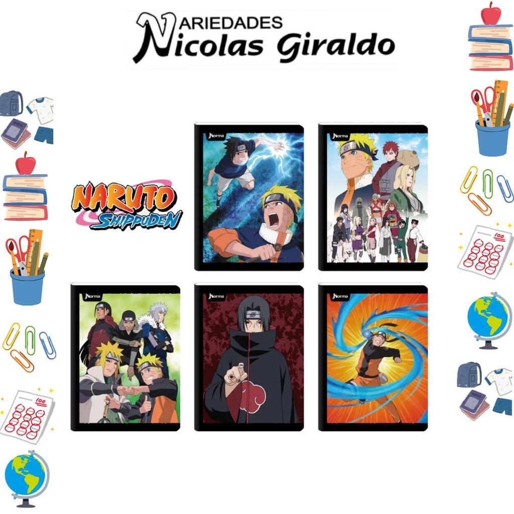 [560032] Cuaderno norma gama media naruto 100H raya
