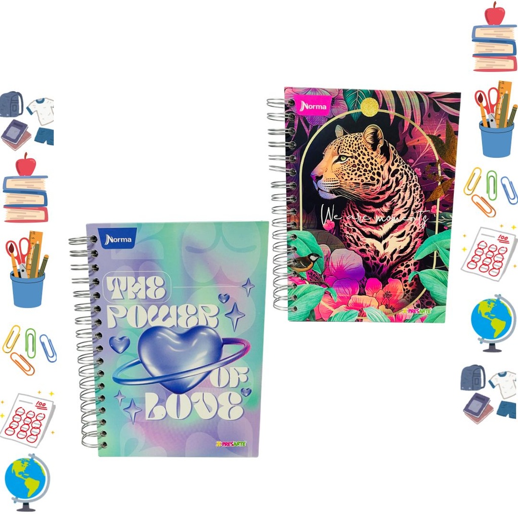Cuaderno xpresarte 5 materias dura book pequeño femenino