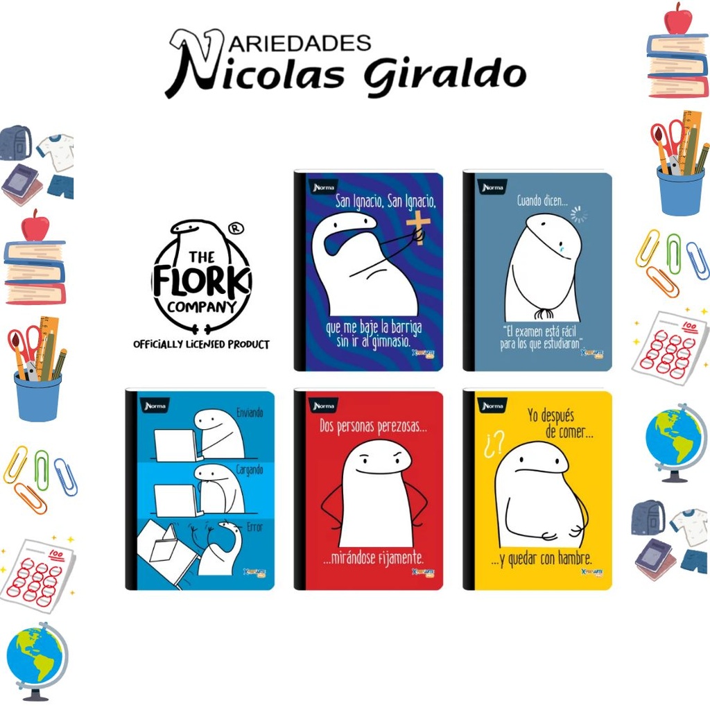 Cuaderno xpresarte cosido licencia 100H raya memes