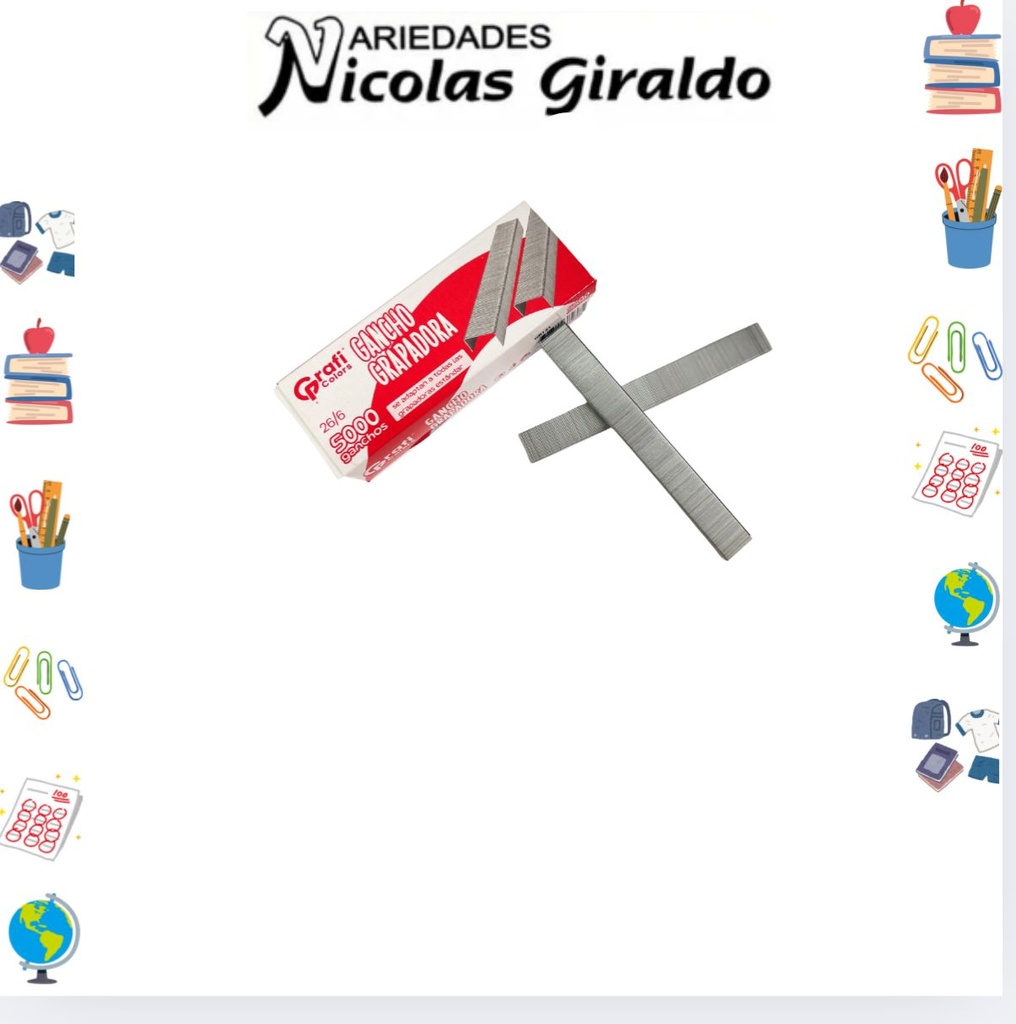 Grapa para cosedora x5000 graficolors