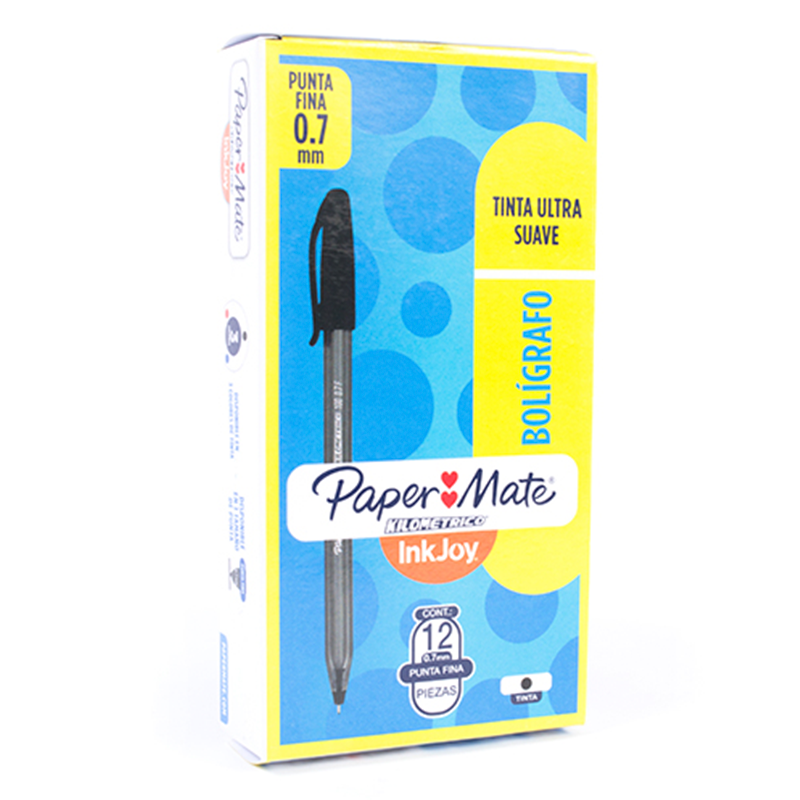 Lapicero kilometrico 100 negra .7 tapa x12