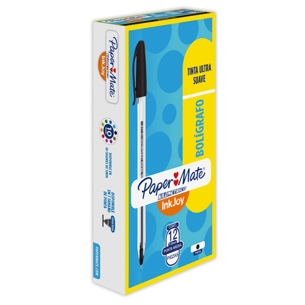 Lapicero kilometrico 100 negra 1.0 tapa x12