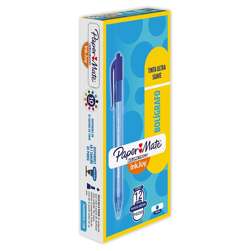 Lapicero kilometrico retractil azul .7 x12