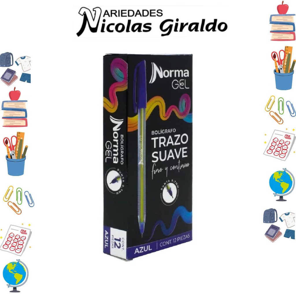 [560360] Lapicero norma .7 tapa azul x12