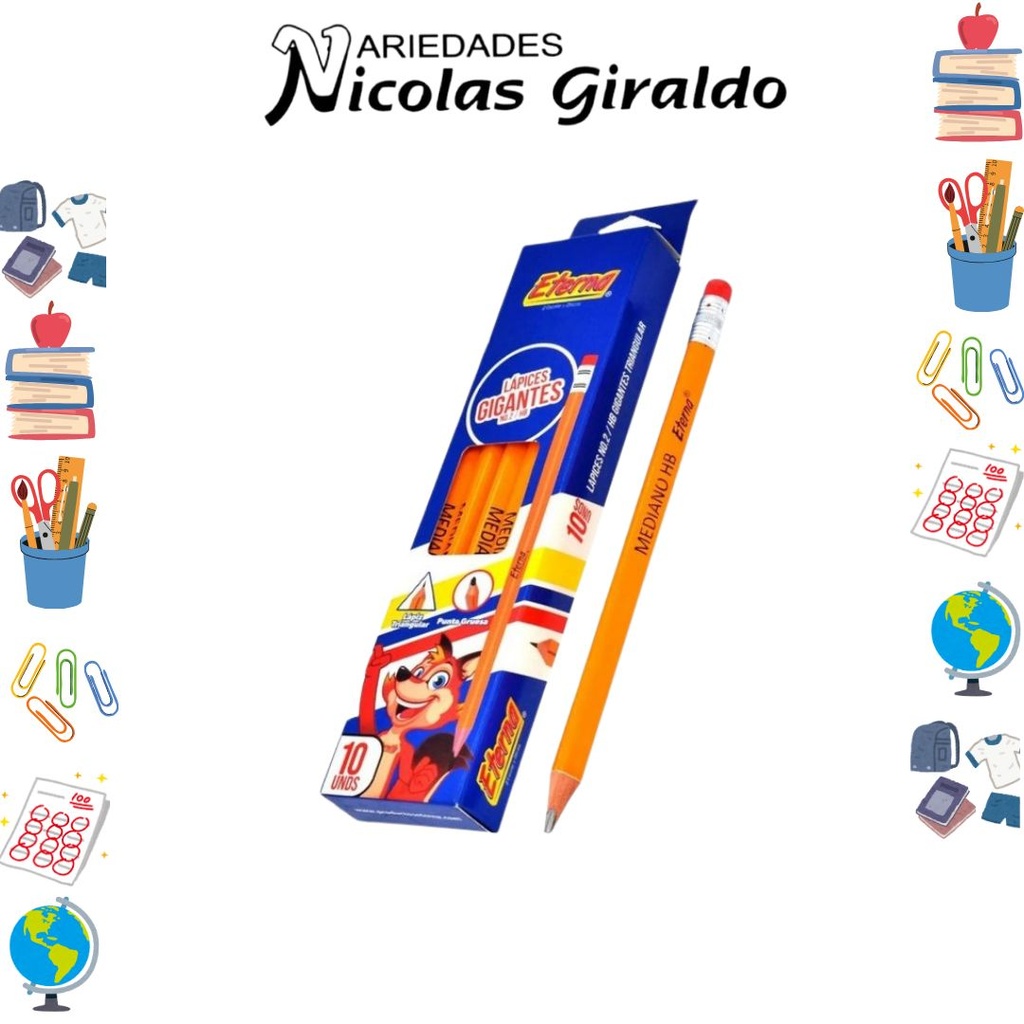 Lapiz eterna gigante tutor x10
