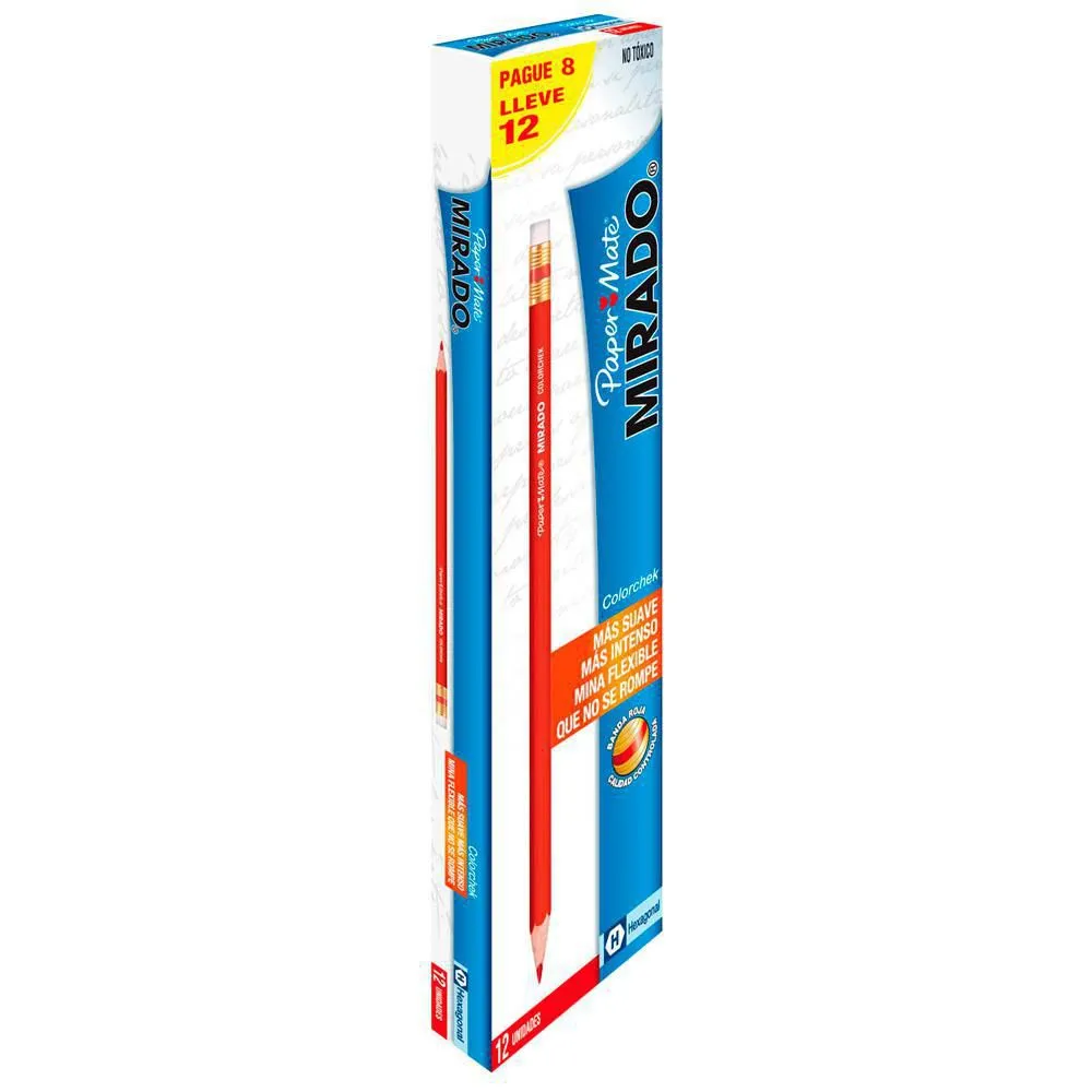 Lapiz mirado rojo x12