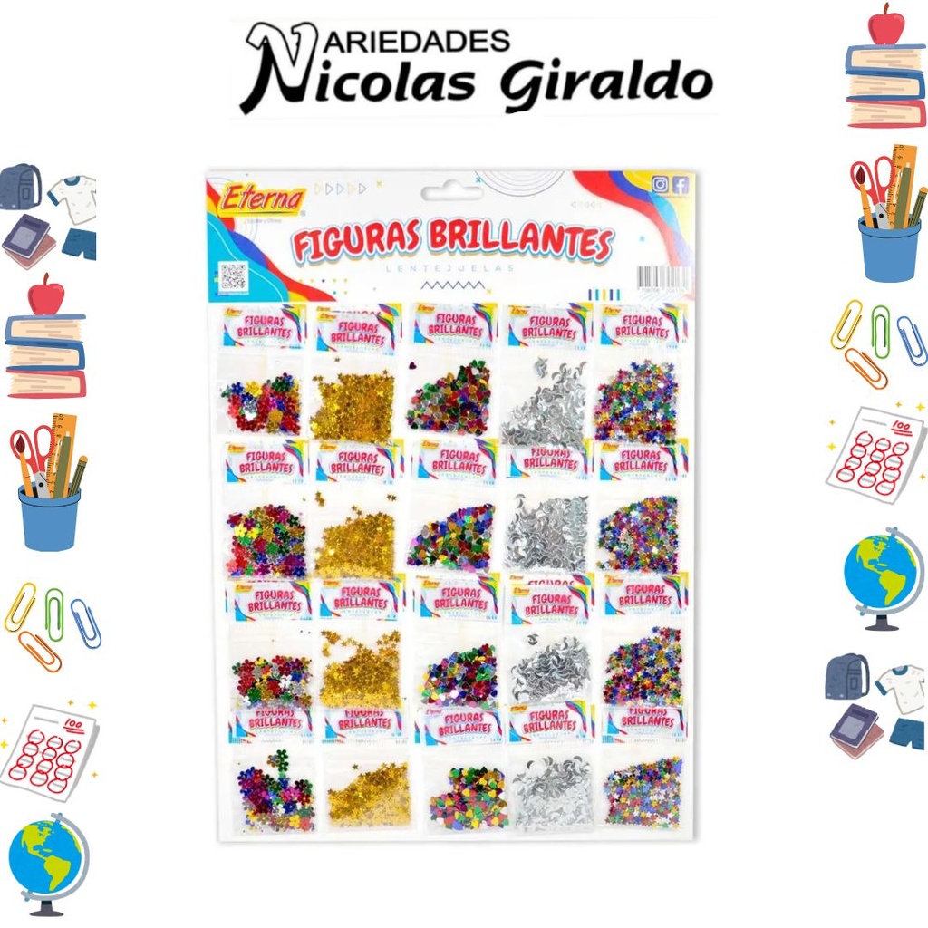 Lentejuelas eterna carton x20