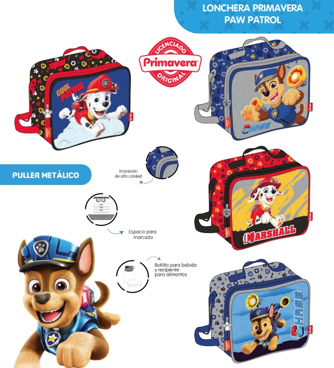Lonchera prim. paw patrol orizontal