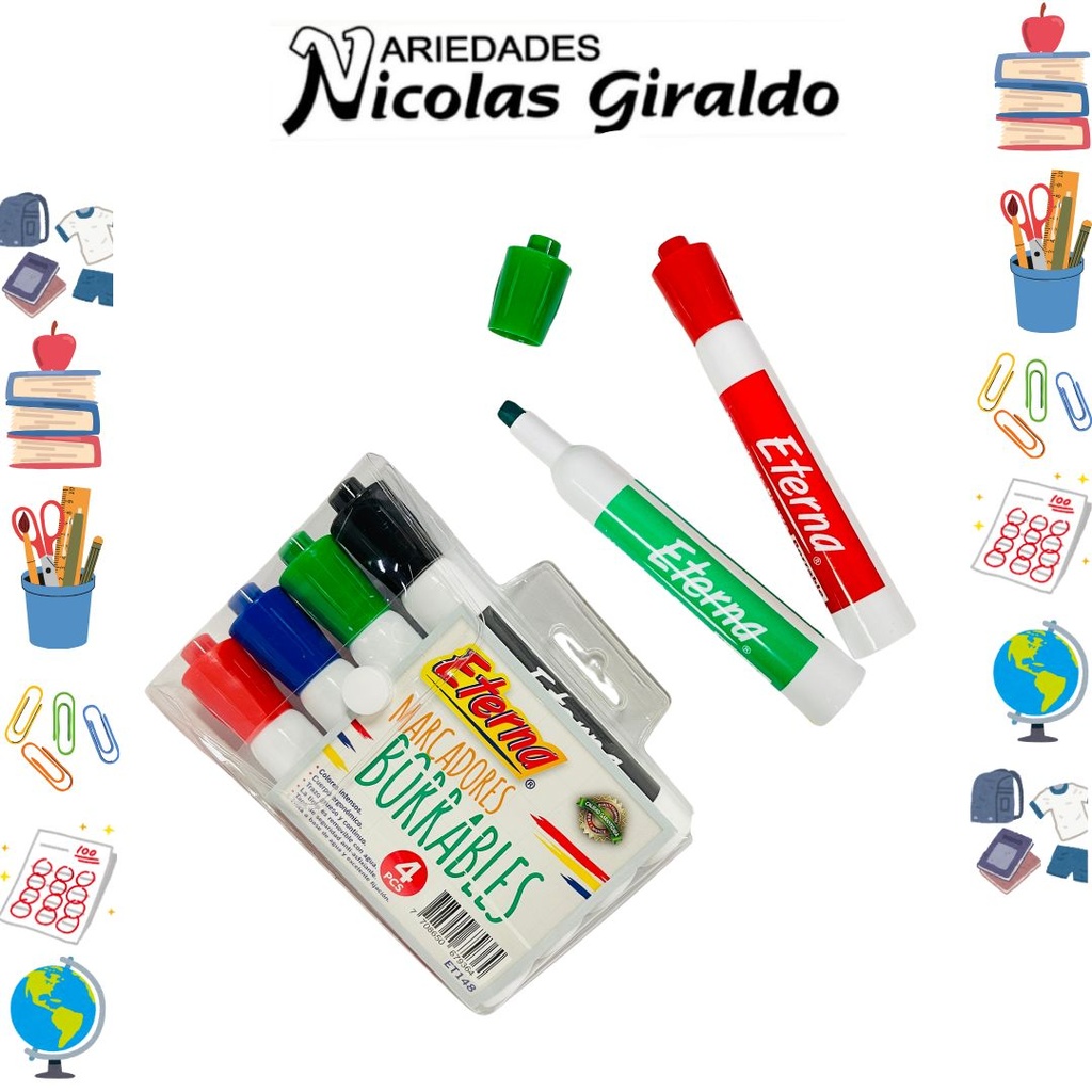 Marcador borrable x4 eterna