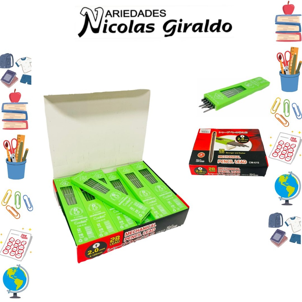 [PT17015] Mina de lapiz 2mm caja x24