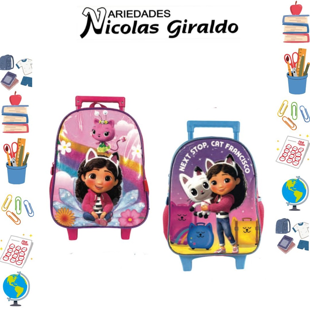Morral primavera grande ruedas gabby