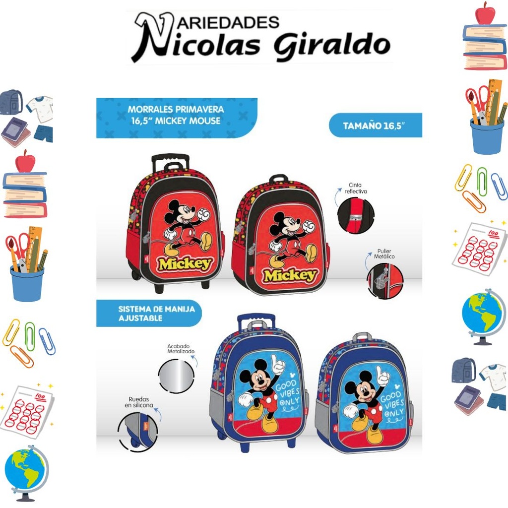 Morral primavera personaje grande mickey