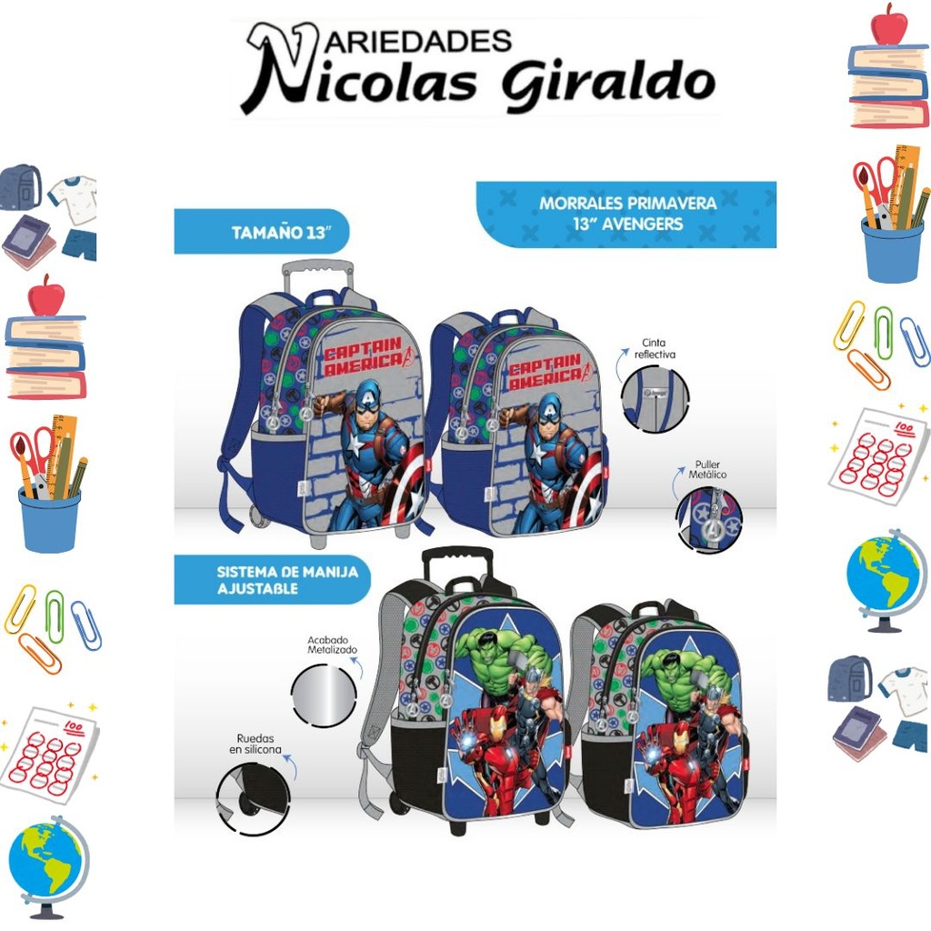 Morral primavera personaje pequeño avengers