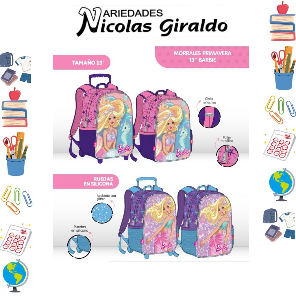 Morral primavera personaje pequeño barbie