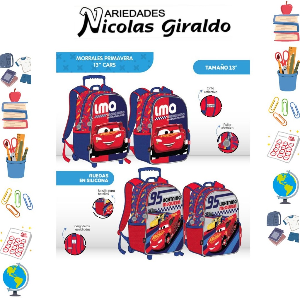Morral primavera personaje pequeño cars
