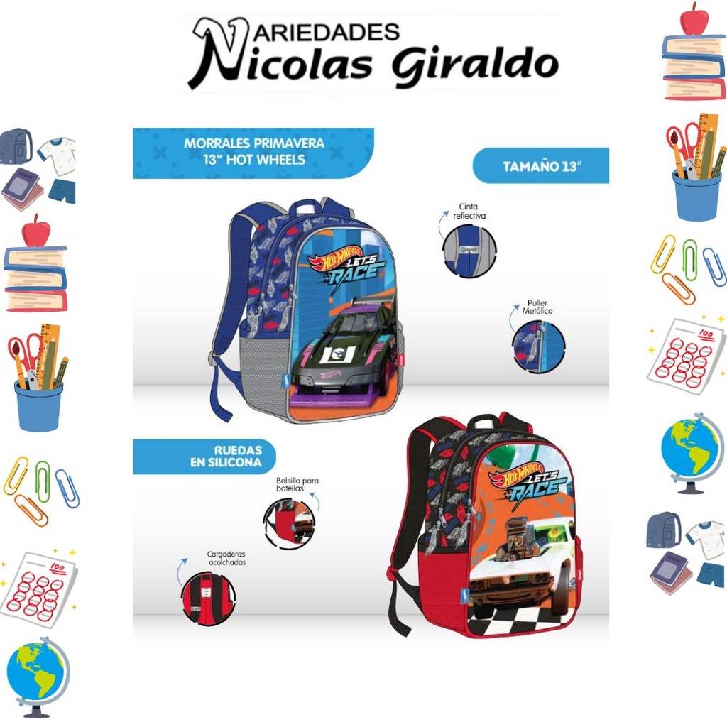 Morral primavera personaje pequeño hot wheels